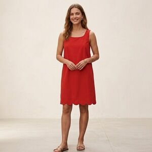 Kate Spade x Target Red Scalloped Hem Shift Dress XL NWT Sleeveless